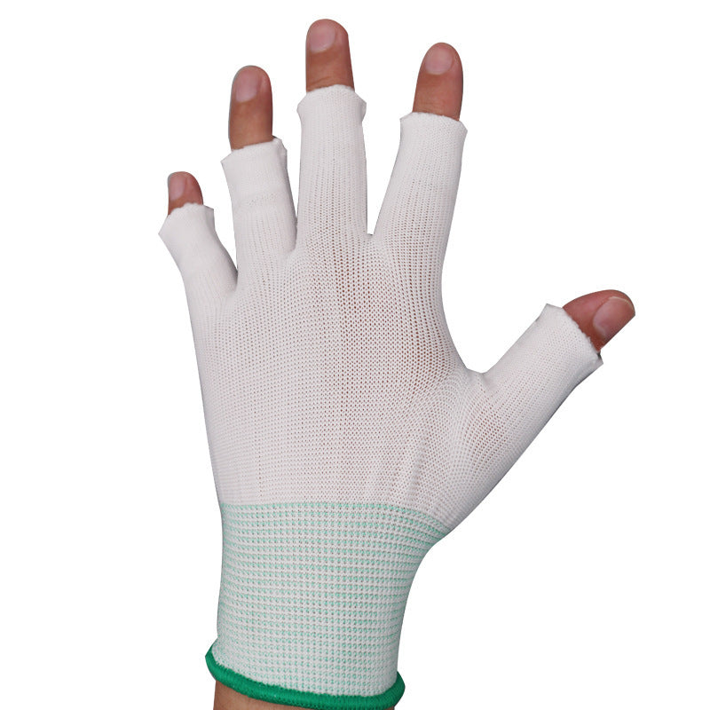 Open-finger stretch work gloves with exposed fingertips