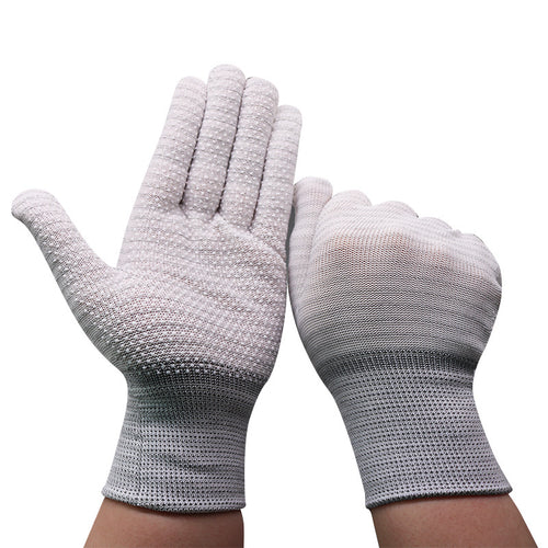 13-gauge nylon work glove with PVC dot grip